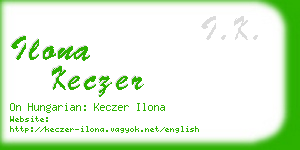 ilona keczer business card